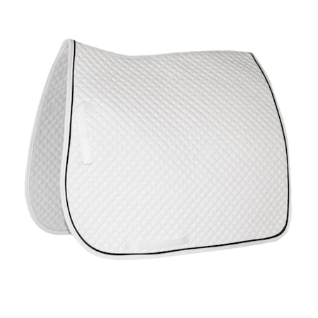 Jacks Imports Quilted Dressage Pad WH-BK-WH 10333-WH-BK-WH